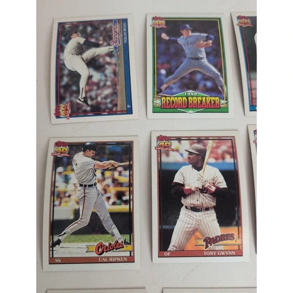 Mixed Lot Of 17 Gradable Baseball Cards 1991 Topps Superstars Nolan Ryan & More!